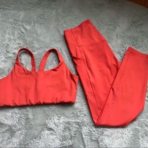 Girlfriend collective bra and leggings set size S